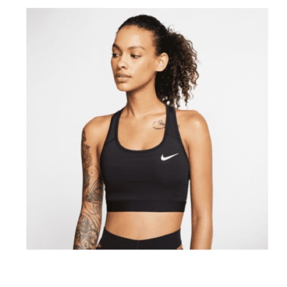 Nike‎ Women's Black Sports Bra with White Logo. NWOT